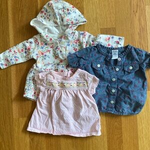3M Carter’s Girls Tops Bundle